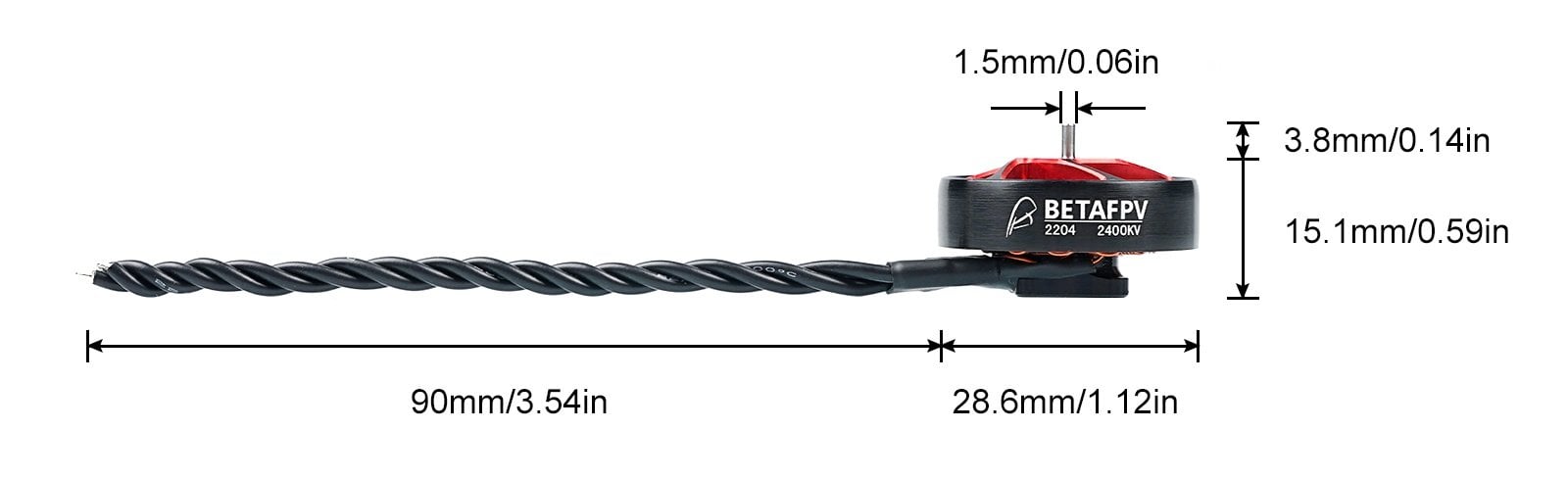 BetaFPV 2204 2400kV Brushless Motor (Pack of 4)