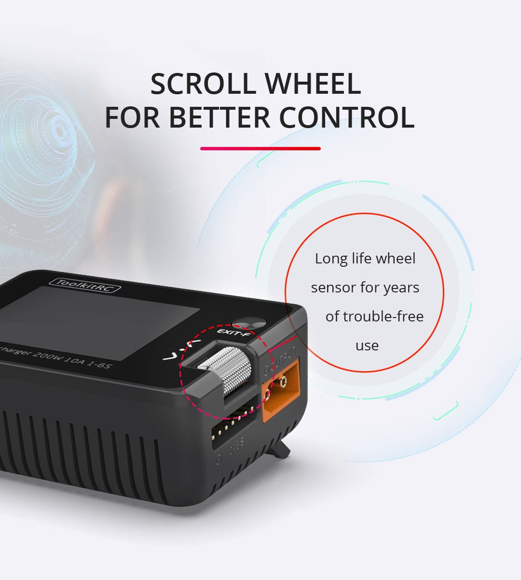 ToolkitRC M7 200W DC Multi Function Balance Charger XT60