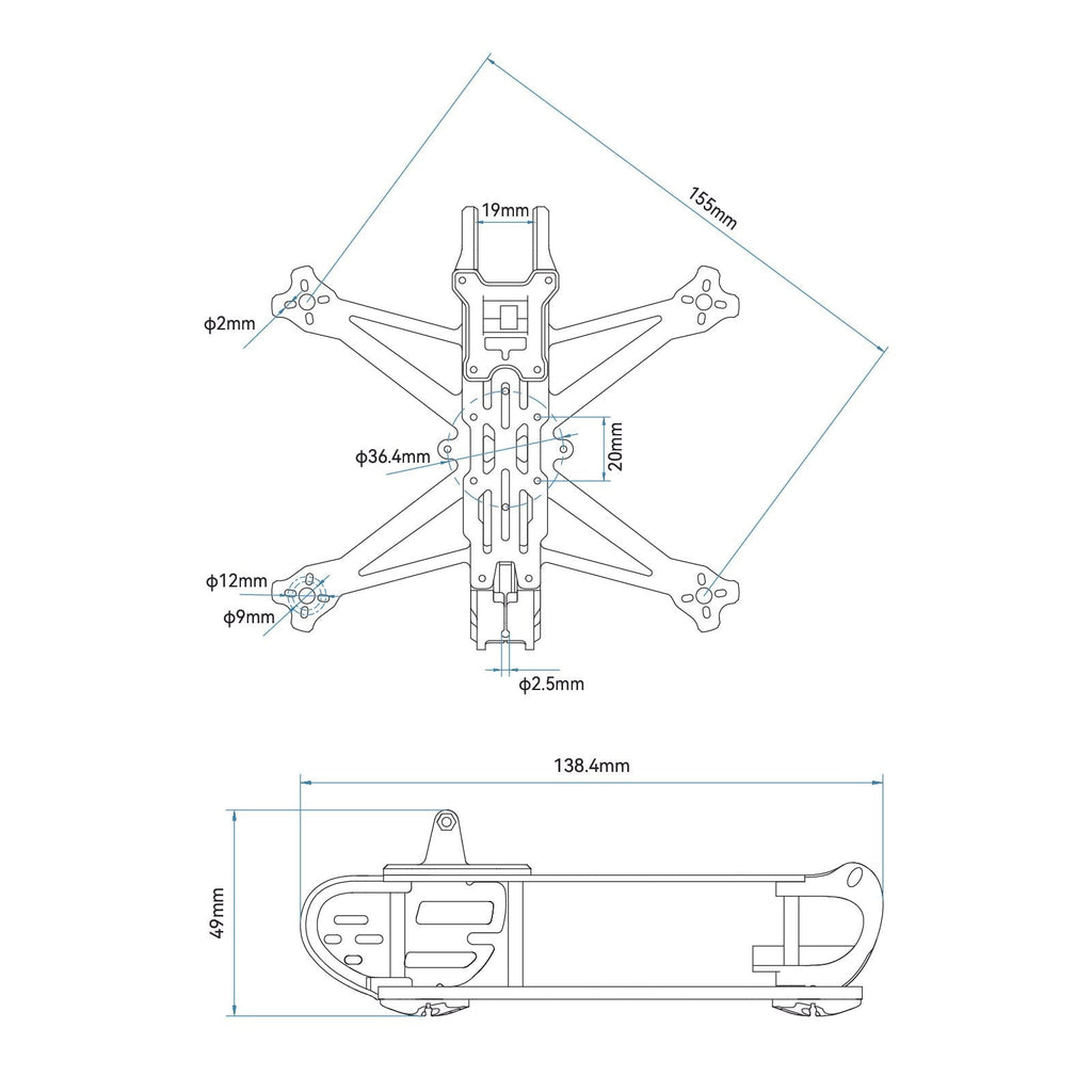 BetaFPV X-Knight 35 FPV Drone Frame