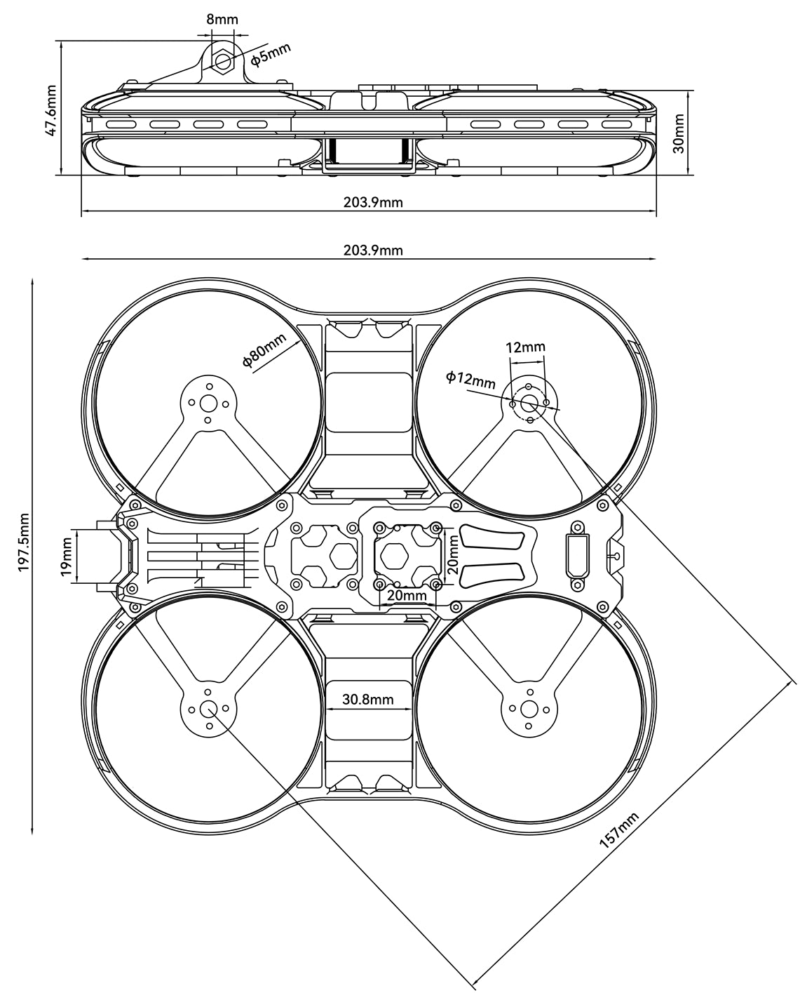 BetaFPV Pavo30 Pro 3" Cinewhoop Frame